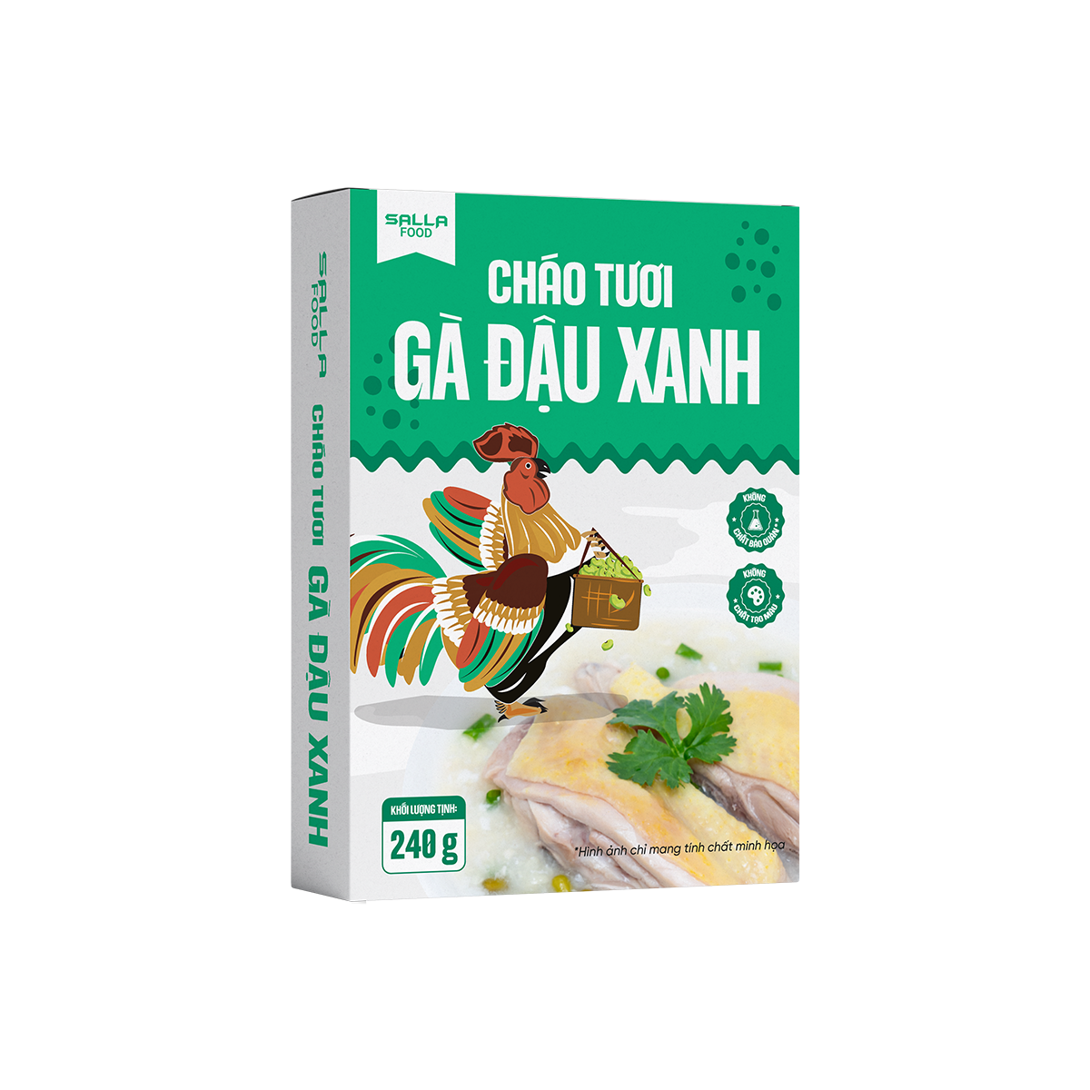 Cháo Tươi Gà Đậu Xanh Sallafood