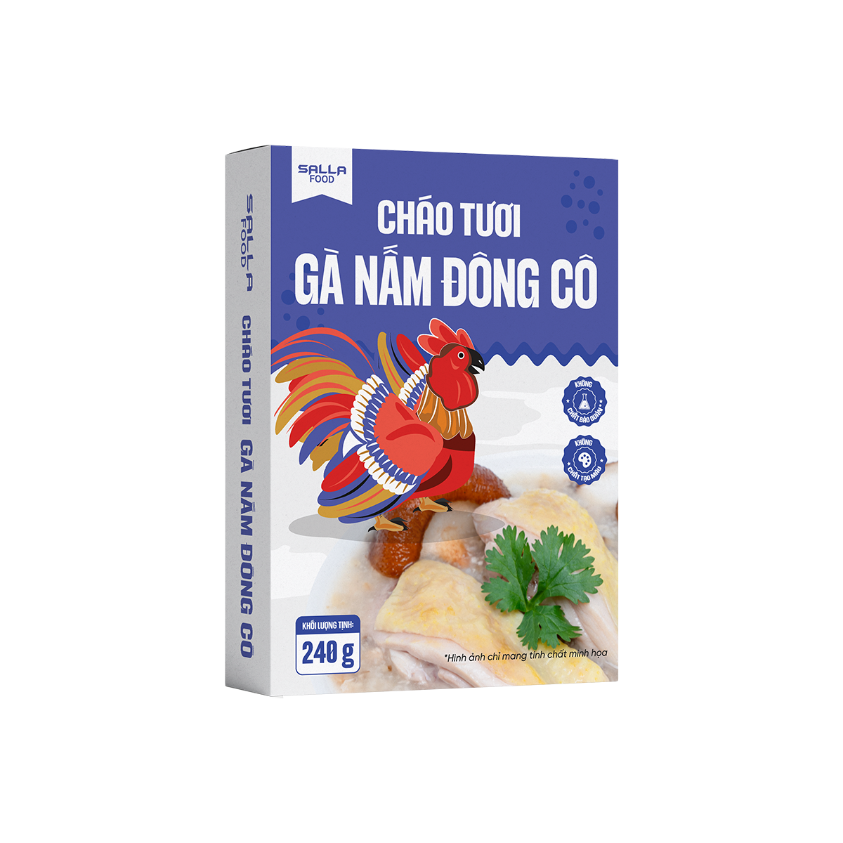 Cháo Tươi Gà Nấm Đông Cô Sallafood 