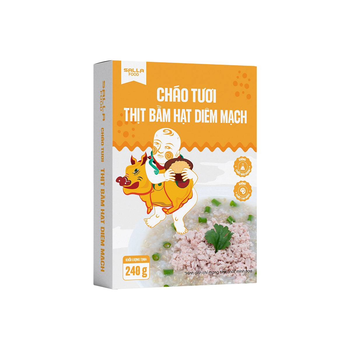 Cháo Tươi Thịt Bằm Diêm Mạch Sallafood