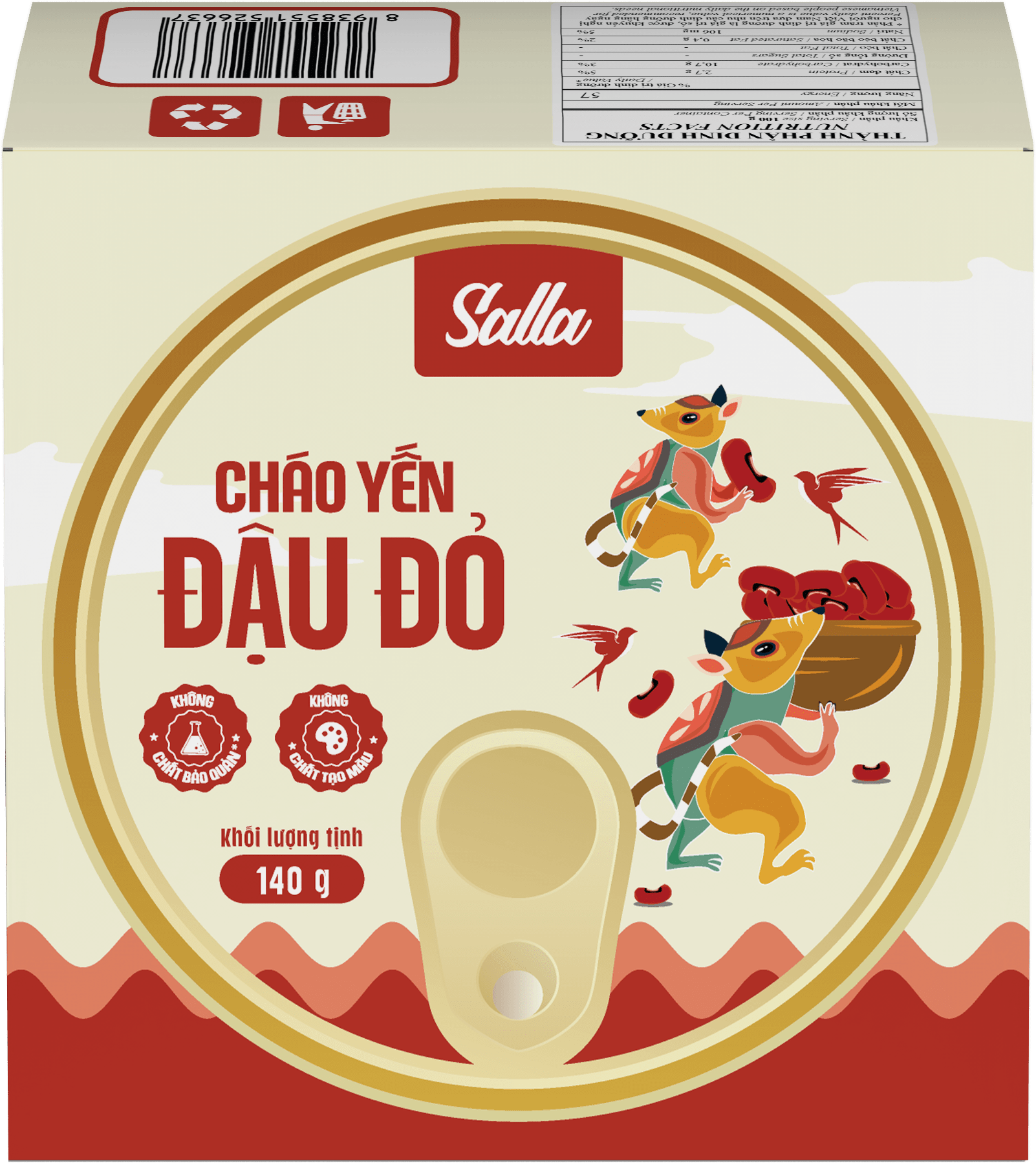 Salla Cháo Yến Đậu Đỏ