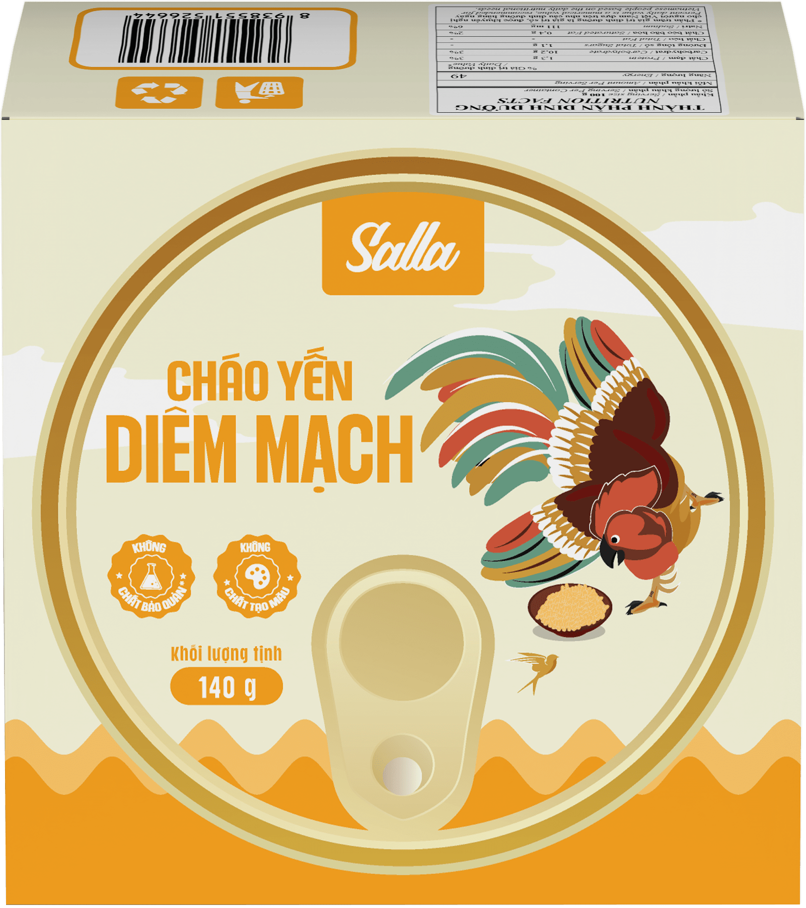 Cháo Yến Hạt Diêm Mạch Salla