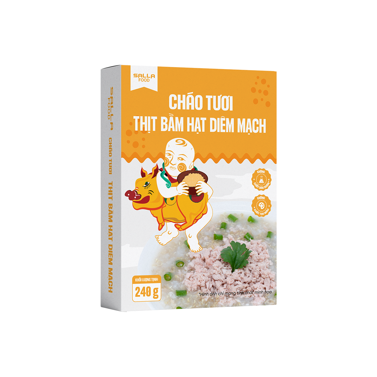 Cháo Tươi Thịt Bằm Diêm Mạch Sallafood