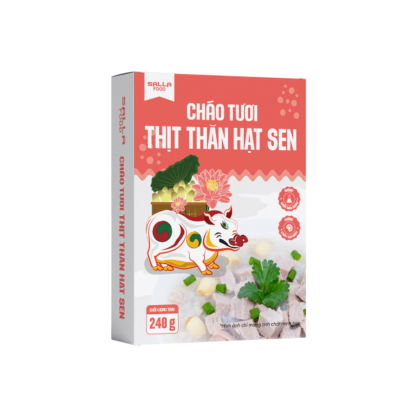 Cháo Tươi Thịt Thăn Hạt Sen Sallafood