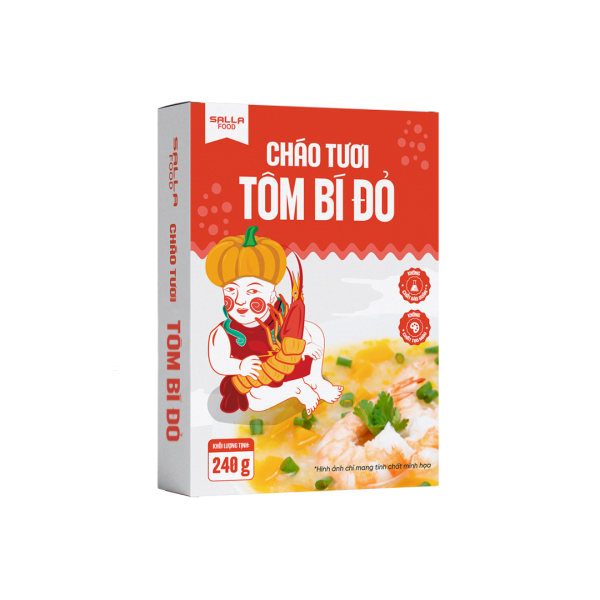 Cháo Tươi Tôm Bí Đỏ Sallafood