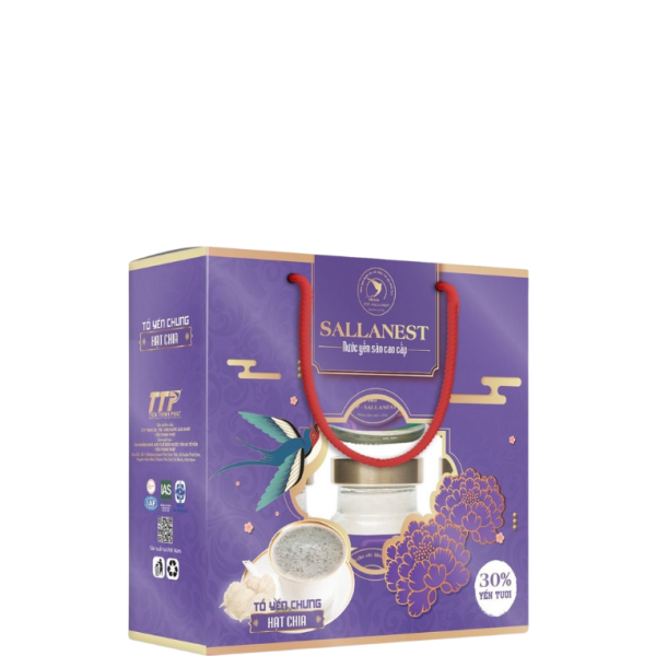 Yến Chưng Sallanest 30% Vị Hạt Chia